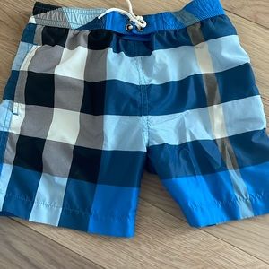 Burberry Blue Plaid Boy Swim shorts, size 6